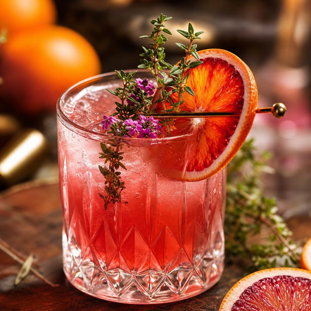 Artisan cocktail with fresh garnish
